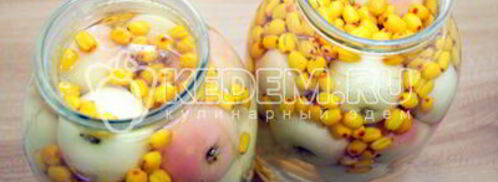 компот из облепихи и яблок на зиму. Шаг 6