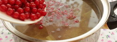 компот из ревеня и красной смородины. Шаг 2