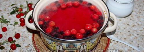 компот из вишни и черной смородины. Шаг 6