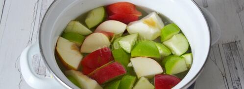 компот из яблок и клюквы. Шаг 3