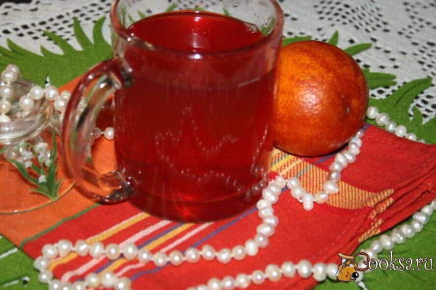 Рецепт компота-крюшона со смородиной и гибридом мандарина с гранатом