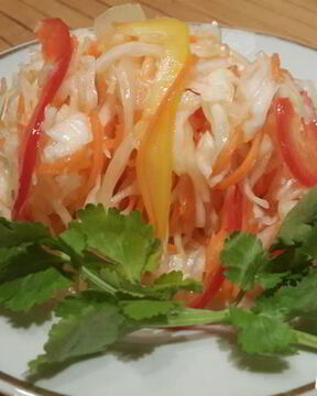 Капуста маринованная с болгарским перцем