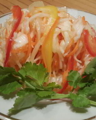 Капуста маринованная с болгарским перцем