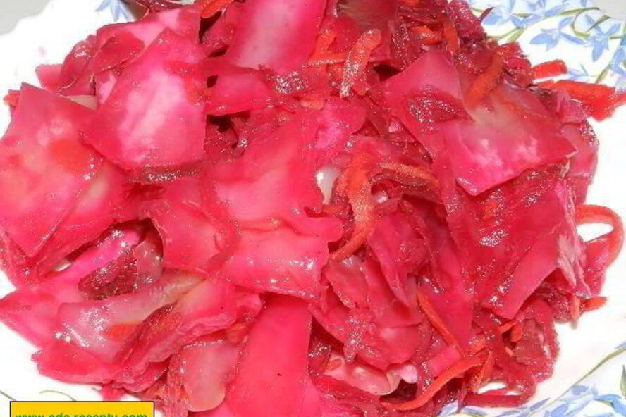 Рецепт капусты со свеклой маринованная