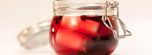 маринованный лук-порей с каркаде. Шаг 3