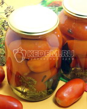 Маринованные помидоры в литровых банках на зиму