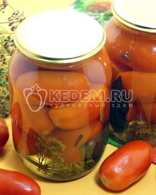 Маринованные помидоры в литровых банках на зиму