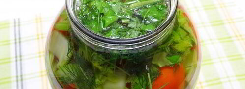 помидоры, квашенные с чесноком и зеленью. Шаг 13