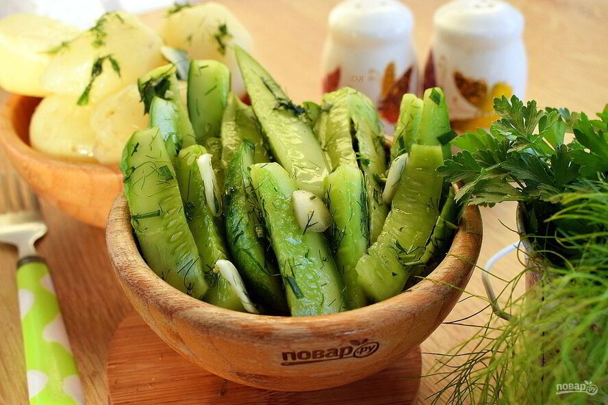 Рецепт быстрых огурцов малосольных в пакете