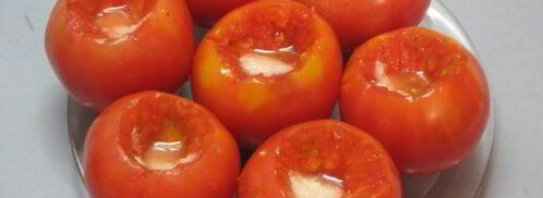 малосольные помидоры с чесноком. Шаг 2