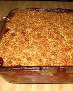 Крисп с яблоками и клюквенным вареньем