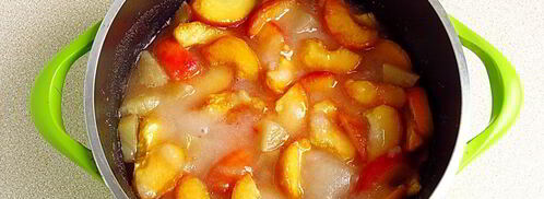 варенье из персиков и консервированных ананасов. Шаг 6