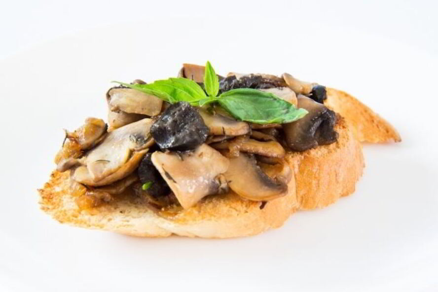 Рецепт брускетты с грибами