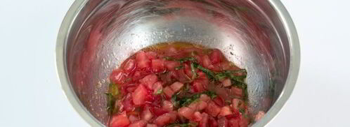 брускетта с помидорами и базиликом. Шаг 6