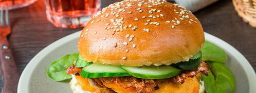 бургер с куриным филе и беконом. Шаг 13