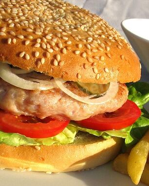 Бургер с курицей