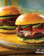 Бургер с ветчиной