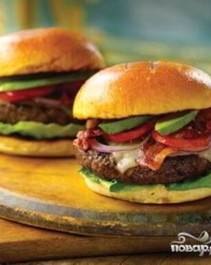 Бургер с ветчиной