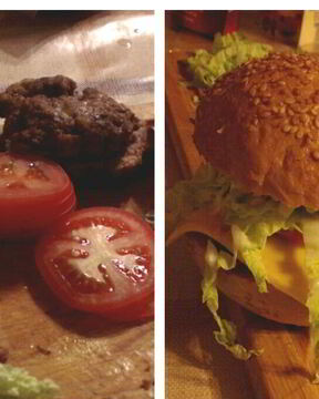 Домашние гамбургеры с маринованными огурцами