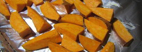 гамбургер из говядины с чипсами из сладкого картофеля. Шаг 2