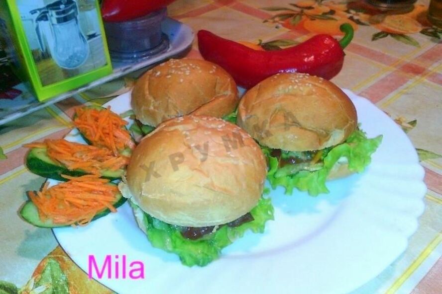 Рецепт гамбургеров с корейской морковкой