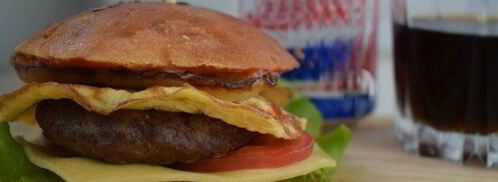 сочный бургер с омлетом. Шаг 5