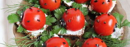 бутерброды божья коровка. Шаг 5