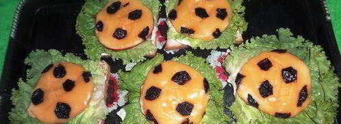 бутерброды футбольный мяч. Шаг 9