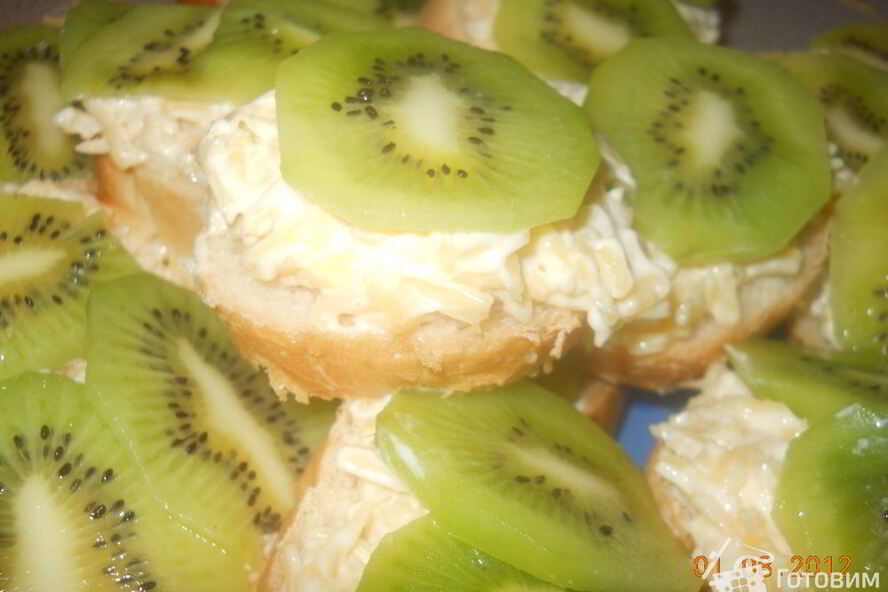 Рецепт бутербродов необычных с киви