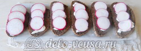 бутерброды с редиской. Шаг 3