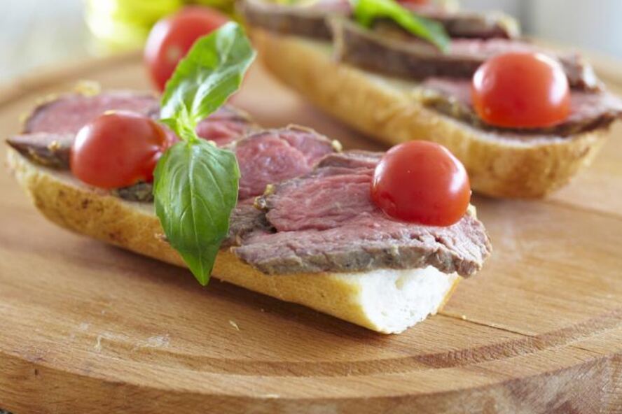 Рецепт бутербродов с ростбифом
