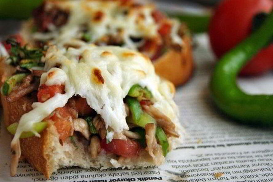 Рецепт горячих бутербродов с зеленым перцем