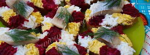 праздничные бутерброды с сельдью. Шаг 7