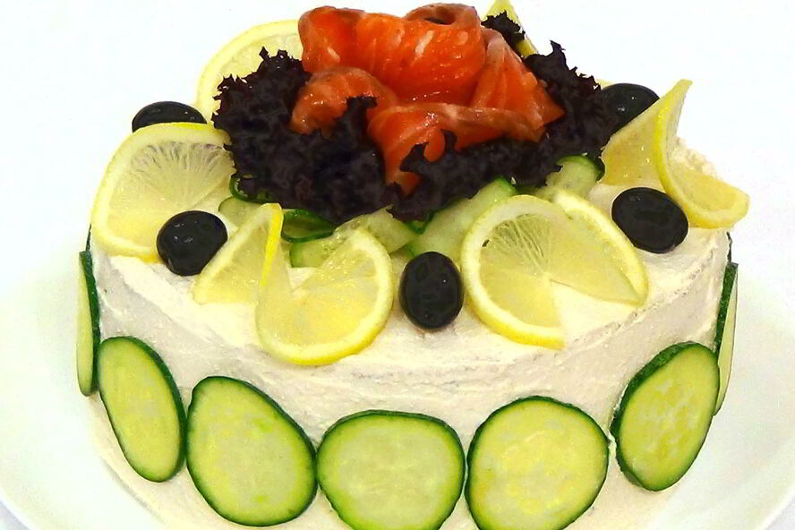 Рецепт торта бутербродного с рыбой