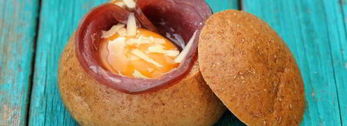 запеченные бутерброды с яйцом и ветчиной. Шаг 2