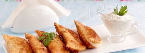 чебуреки с творогом и зеленью. Шаг 11