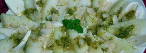 дынное капрезе с мятным песто. Шаг 3