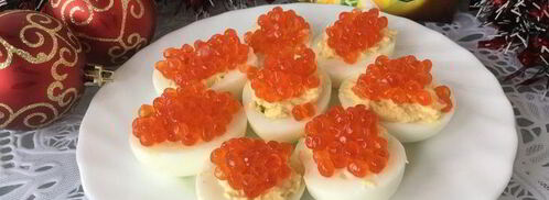 яйца, фаршированные икрой. Шаг 5