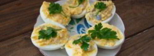 яйца, фаршированные сельдью. Шаг 5