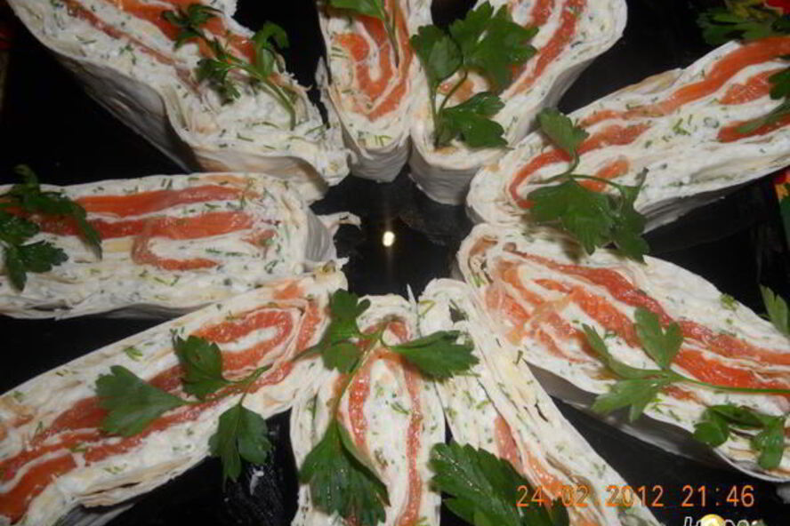 Рецепт форели в лаваше