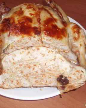 Галантин — курица фаршированная блинчиками