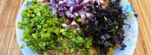 икра из запеченных овощей с оливками и каперсами. Шаг 2