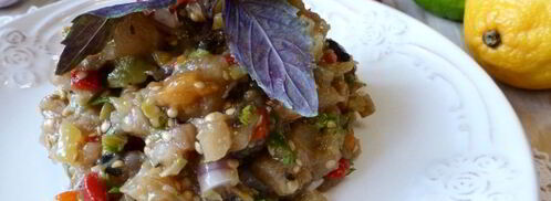 икра из запеченных овощей с оливками и каперсами. Шаг 6