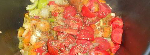 овощная икра с зелеными помидорами в мультиварке. Шаг 6