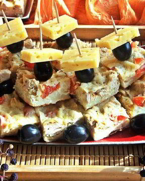 Канапе из спагетти