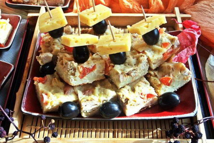 Рецепт канапе из спагетти