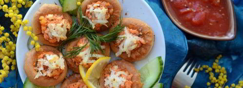 канапе из сушек с горбушей. Шаг 5