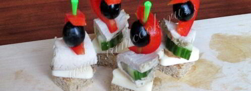 канапе праздничное ассорти. Шаг 10