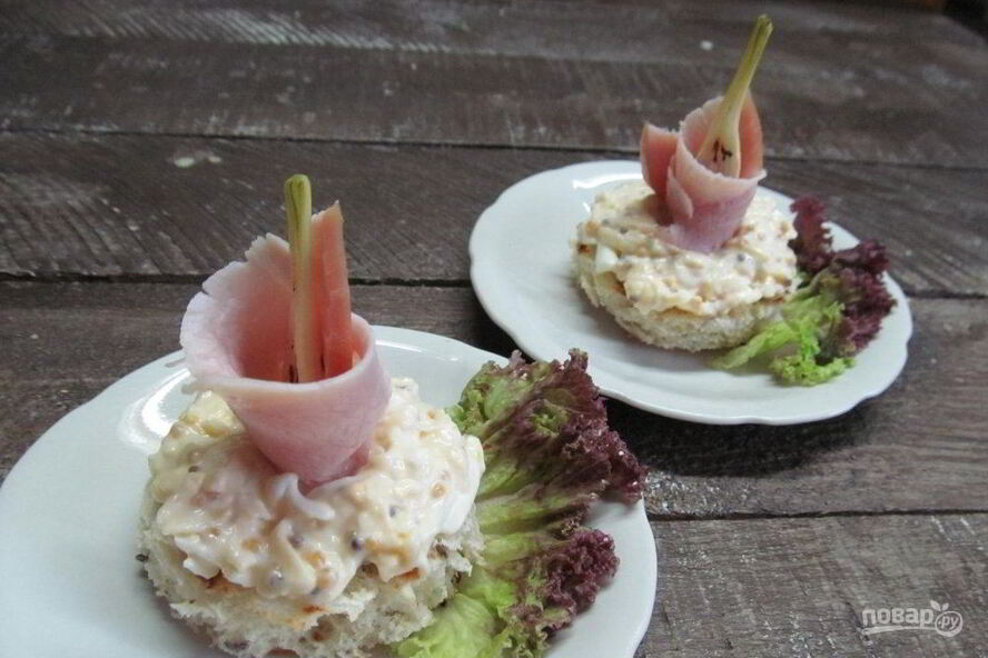 Рецепт канапе с бужениной