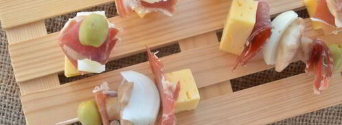 канапе с хамоном, грибами и сыром. Шаг 7